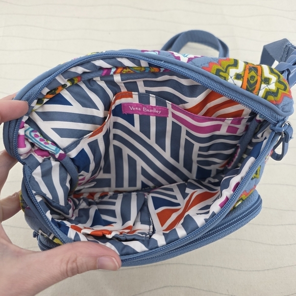 Vera Bradley Womems Crossbody Hip Pack & Wallet Blue Painted Medallons Bag Purse - Picture 12 of 14